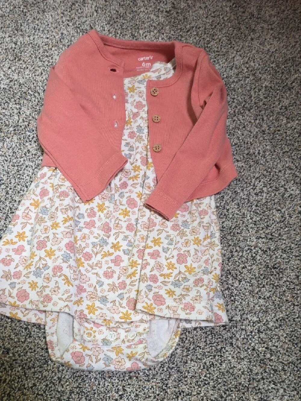 Carter's Pink Dragonfly Dress and Coordinating Cardigans Set